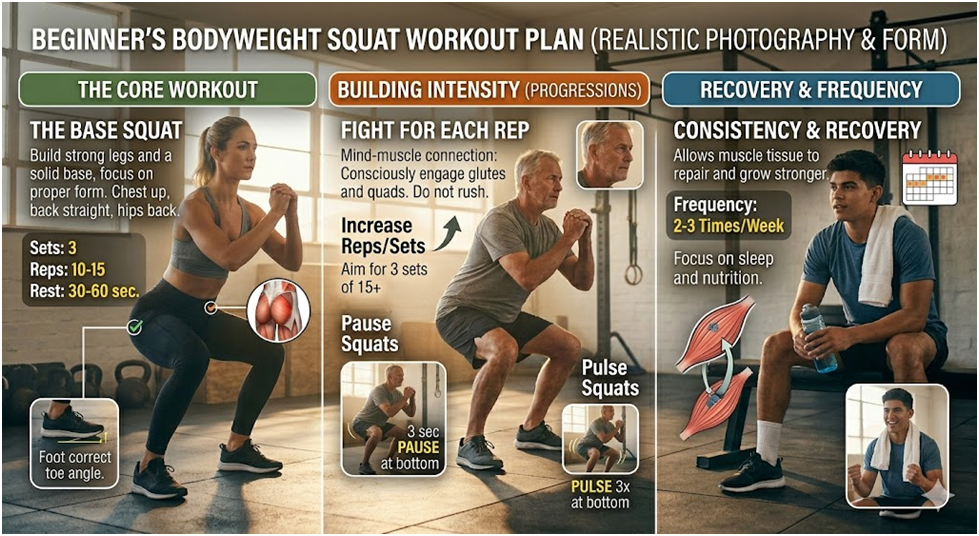Squat Workout for Beginners • image